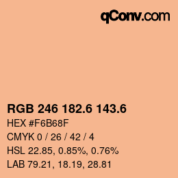 カラーコード: RGB 246 182.6 143.6 | qconv.com