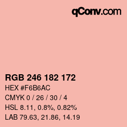 Color code: RGB 246 182 172 | qconv.com