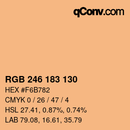 颜色代码: RGB 246 183 130 | qconv.com