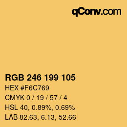 カラーコード: RGB 246 199 105 | qconv.com