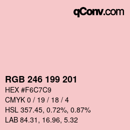 Farbcode: RGB 246 199 201 | qconv.com