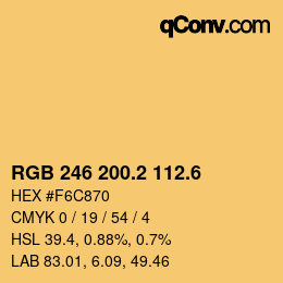 カラーコード: RGB 246 200.2 112.6 | qconv.com