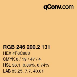 カラーコード: RGB 246 200.2 131 | qconv.com