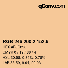 カラーコード: RGB 246 200.2 152.6 | qconv.com