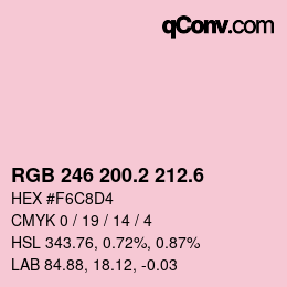 カラーコード: RGB 246 200.2 212.6 | qconv.com