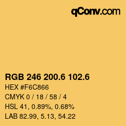 カラーコード: RGB 246 200.6 102.6 | qconv.com