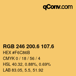 カラーコード: RGB 246 200.6 107.6 | qconv.com