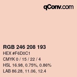 Color code: RGB 246 208 193 | qconv.com