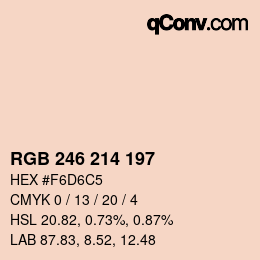 Code couleur: RGB 246 214 197 | qconv.com