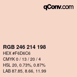 Farbcode: RGB 246 214 198 | qconv.com