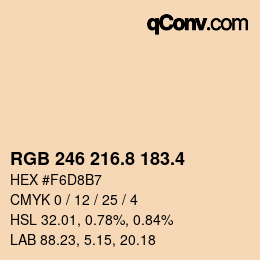 カラーコード: RGB 246 216.8 183.4 | qconv.com