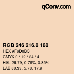 Color code: RGB 246 216.8 188 | qconv.com