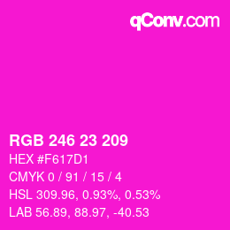 Color code: RGB 246 23 209 | qconv.com
