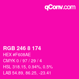 Color code: RGB 246 8 174 | qconv.com