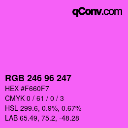 Color code: RGB 246 96 247 | qconv.com