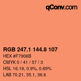 Color code: RGB 247.1 144.8 107 | qconv.com