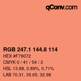Color code: RGB 247.1 144.8 114 | qconv.com