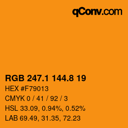 Color code: RGB 247.1 144.8 19 | qconv.com