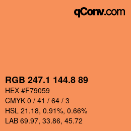 Color code: RGB 247.1 144.8 89 | qconv.com