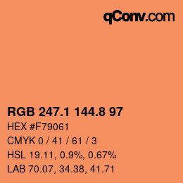 Color code: RGB 247.1 144.8 97 | qconv.com