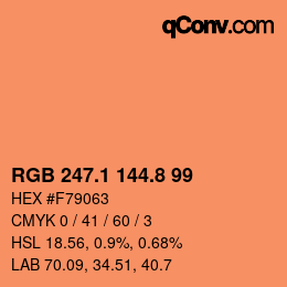 Color code: RGB 247.1 144.8 99 | qconv.com