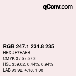 Color code: RGB 247.1 234.8 235 | qconv.com