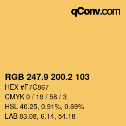 Color code: RGB 247.9 200.2 103 | qconv.com