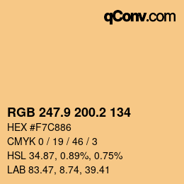 Color code: RGB 247.9 200.2 134 | qconv.com