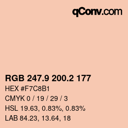 カラーコード: RGB 247.9 200.2 177 | qconv.com