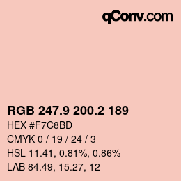 Color code: RGB 247.9 200.2 189 | qconv.com