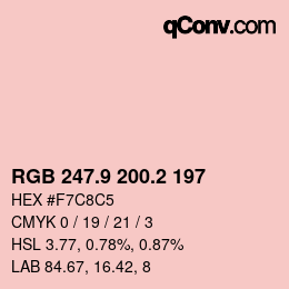 Color code: RGB 247.9 200.2 197 | qconv.com