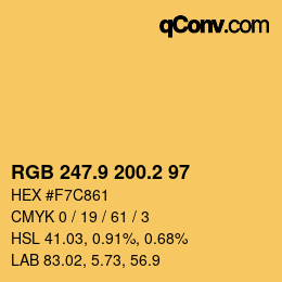 Color code: RGB 247.9 200.2 97 | qconv.com
