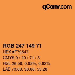 Código de color: RGB 247 149 71 | qconv.com