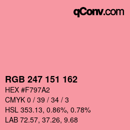 Color code: RGB 247 151 162 | qconv.com