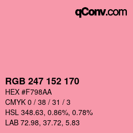 Color code: RGB 247 152 170 | qconv.com