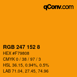 Color code: RGB 247 152 8 | qconv.com
