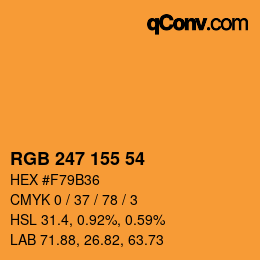 Code couleur: RGB 247 155 54 | qconv.com