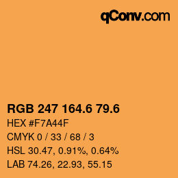 カラーコード: RGB 247 164.6 79.6 | qconv.com