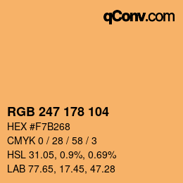 カラーコード: RGB 247 178 104 | qconv.com