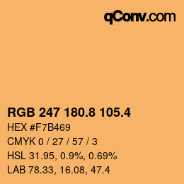 カラーコード: RGB 247 180.8 105.4 | qconv.com