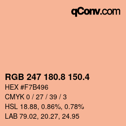 カラーコード: RGB 247 180.8 150.4 | qconv.com