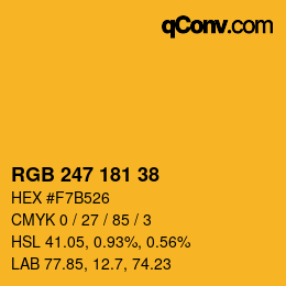 Color code: RGB 247 181 38 | qconv.com
