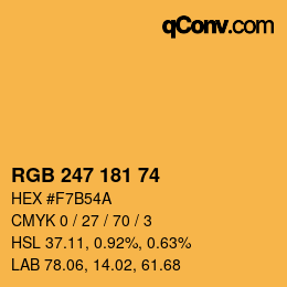 颜色代码: RGB 247 181 74 | qconv.com