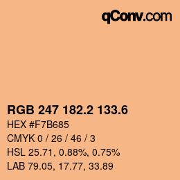 カラーコード: RGB 247 182.2 133.6 | qconv.com