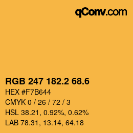 カラーコード: RGB 247 182.2 68.6 | qconv.com