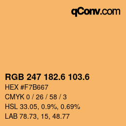 カラーコード: RGB 247 182.6 103.6 | qconv.com