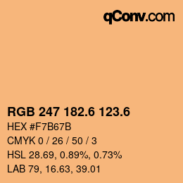 カラーコード: RGB 247 182.6 123.6 | qconv.com