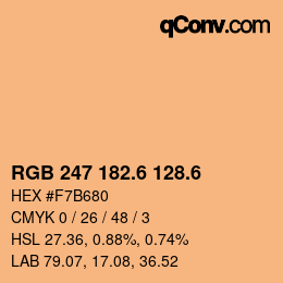 カラーコード: RGB 247 182.6 128.6 | qconv.com