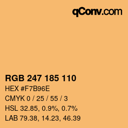 Color code: RGB 247 185 110 | qconv.com
