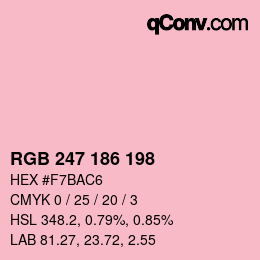 カラーコード: RGB 247 186 198 | qconv.com